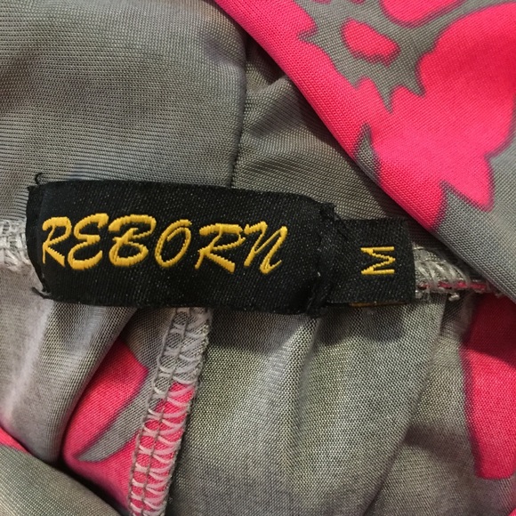 Reborn pink & gray flare pants. Medium - Picture 10 of 11